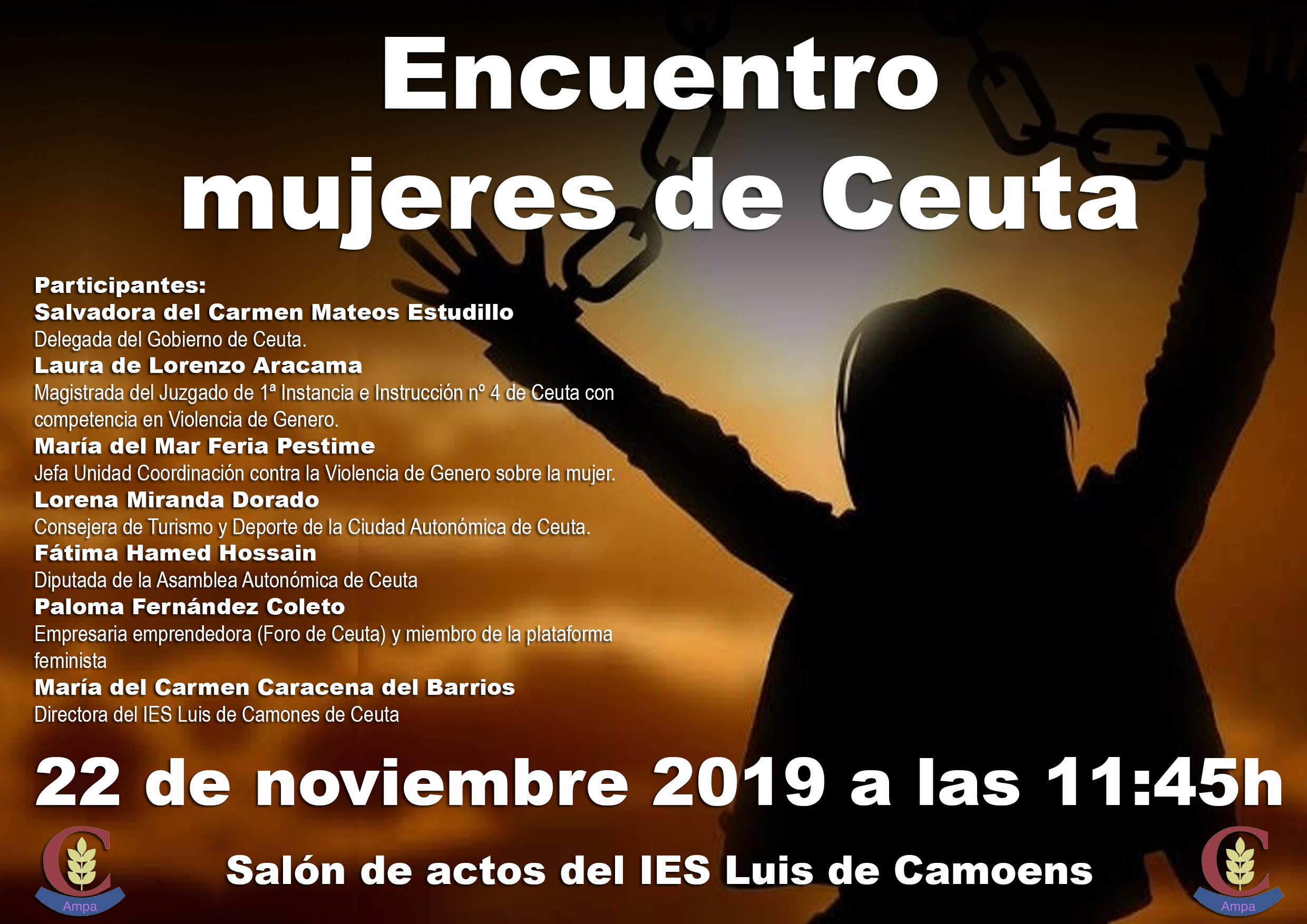 Cartel del Encuentro mujeres de Ceuta