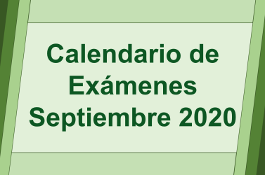Exámenes pospuestos de septiembre 2020